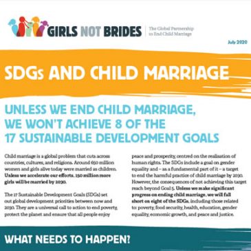 SDG and child marriage July 2020 update.