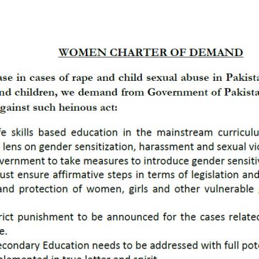 Women Charter of Demand for Press Conference